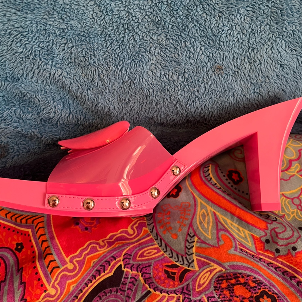 Dolls Kill Pink Heart Heels - Picture 2 of 5